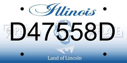 D47558D Illinois License Plate