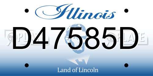 D47585D Illinois License Plate