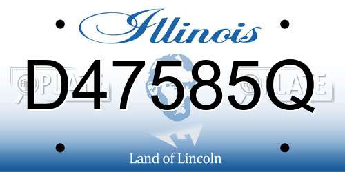 D47585Q Illinois License Plate