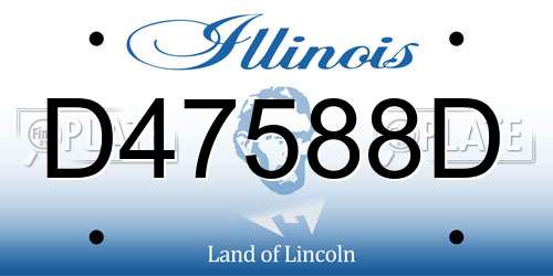 D47588D Illinois License Plate