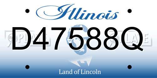 D47588Q Illinois License Plate