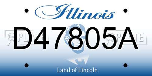 D47805A Illinois License Plate