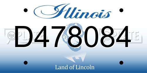 D478084 Illinois License Plate