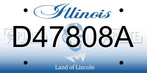 D47808A Illinois License Plate