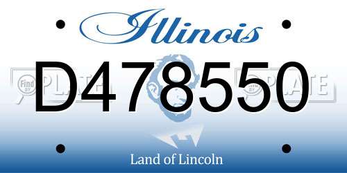 D478550 Illinois License Plate
