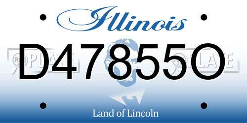 D47855O Illinois License Plate