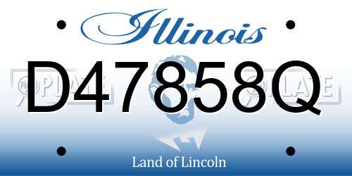 D47858Q Illinois License Plate