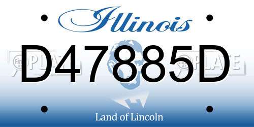 D47885D Illinois License Plate