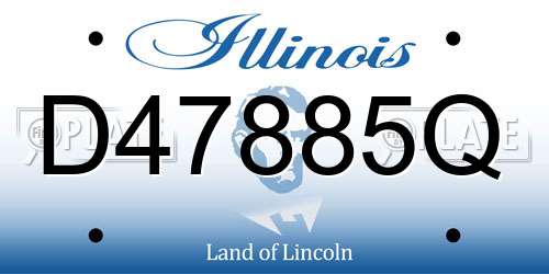 D47885Q Illinois License Plate
