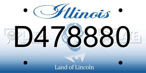 D478880 Illinois License Plate