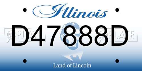 D47888D Illinois License Plate