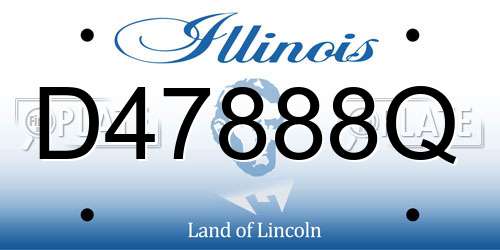 D47888Q Illinois License Plate