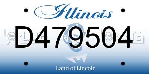 D479504 Illinois License Plate