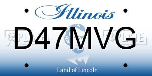 D47MVG Illinois License Plate
