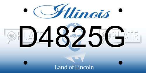 D4825G Illinois License Plate