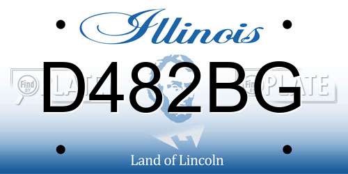 D482BG Illinois License Plate