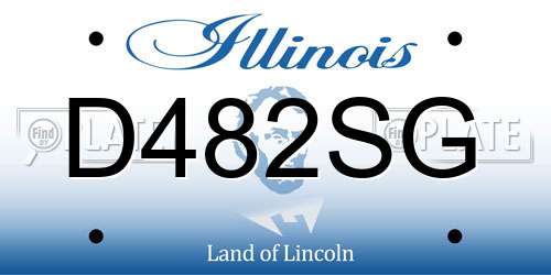 D482SG Illinois License Plate