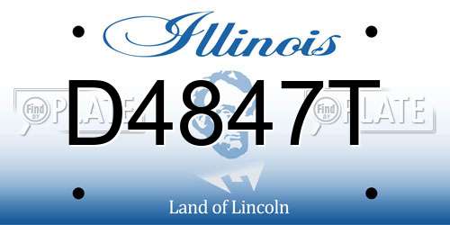 D4847T Illinois License Plate