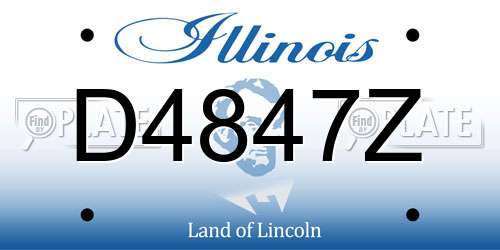 D4847Z Illinois License Plate