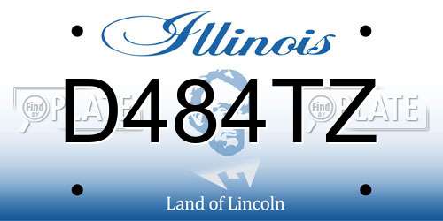D484TZ Illinois License Plate