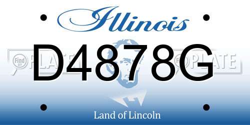 D4878G Illinois License Plate