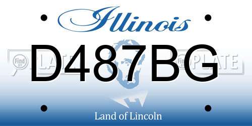 D487BG Illinois License Plate