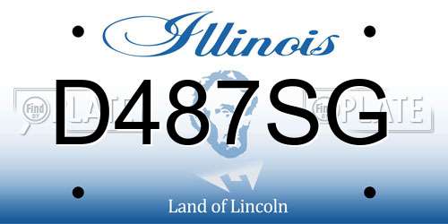 D487SG Illinois License Plate