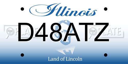 D48ATZ Illinois License Plate