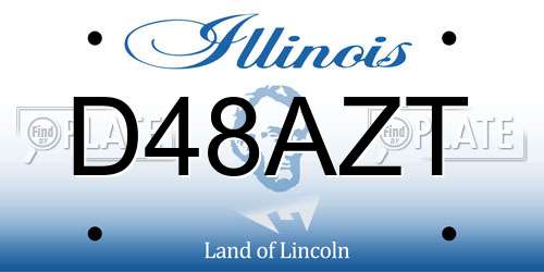 D48AZT Illinois License Plate
