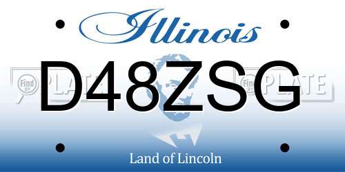 D48ZSG Illinois License Plate