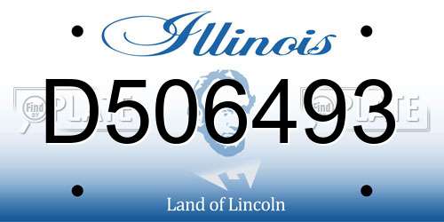 D506493 Illinois License Plate