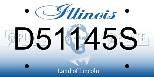 D51145S Illinois License Plate
