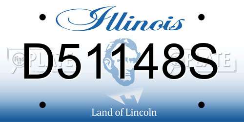 D51148S Illinois License Plate