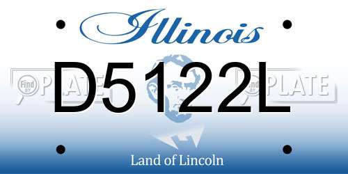 D5122L Illinois License Plate