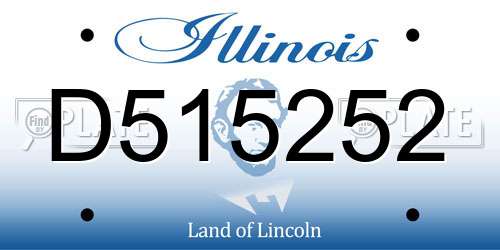 D515252 Illinois License Plate