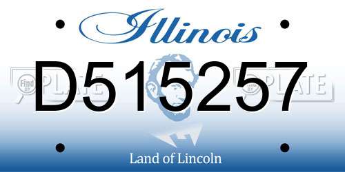 D515257 Illinois License Plate