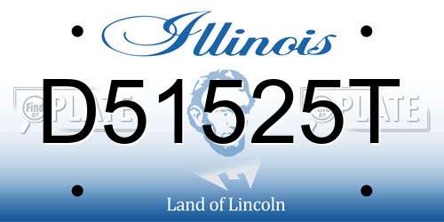 D51525T Illinois License Plate