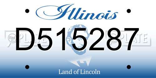 D515287 Illinois License Plate