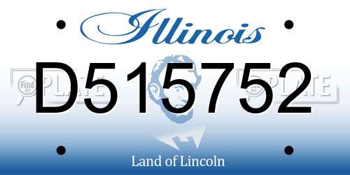 D515752 Illinois License Plate