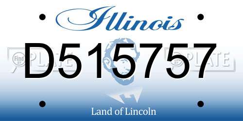 D515757 Illinois License Plate