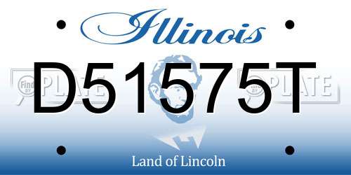 D51575T Illinois License Plate