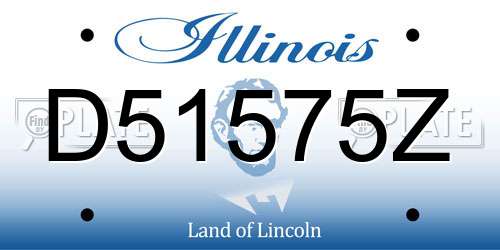 D51575Z Illinois License Plate