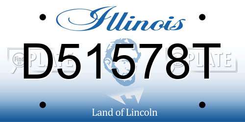 D51578T Illinois License Plate