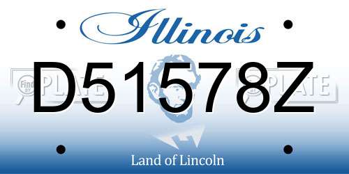 D51578Z Illinois License Plate