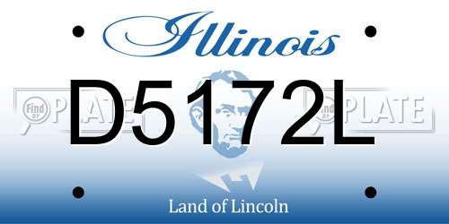 D5172L Illinois License Plate