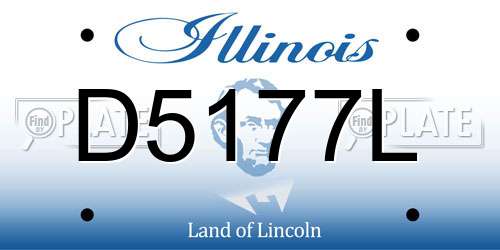 D5177L Illinois License Plate