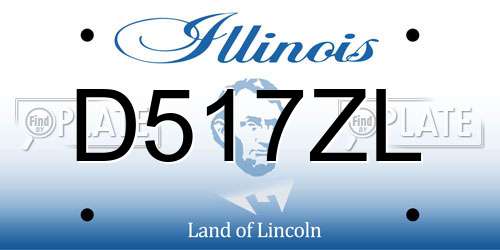 D517ZL Illinois License Plate