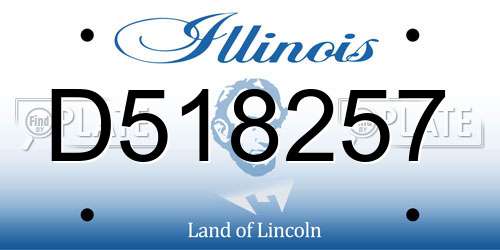 D518257 Illinois License Plate