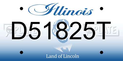 D51825T Illinois License Plate