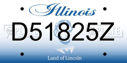 D51825Z Illinois License Plate